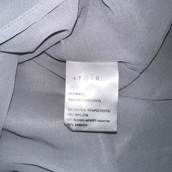 NWT Atoir Walk Me Home Long Sleeve Metallic Silver Mini Dress US 8 - Picture 6 of 9